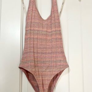 NWOT Forever 21 Ribbed Halter Bodysuit
